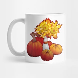 Sunflower and Pumpkins Mug